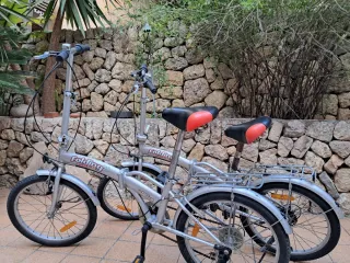 2 Bicicletas Plegables Plata