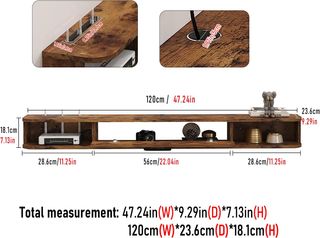 Estante TV Flotante Madera