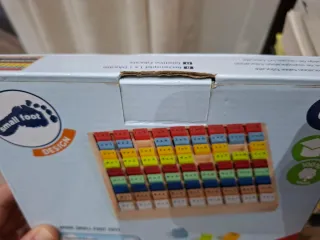 Tabla de multiplicar de madera