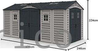 Caseta PVC Apex Pro Plus 246x476x234 cm - Duramax