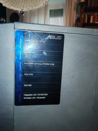 PC Asus i7 6700, GTX 960 2GB, 16GB DDR4, 1TB HDD +