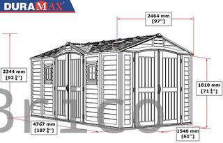 Caseta PVC Apex Pro Plus 246x476x234 cm - Duramax