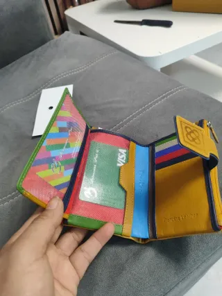Billeteras Belmonte Mujer Azul y Amarillo