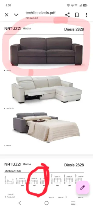 Sofá Natuzzi Italia Diesis 2828