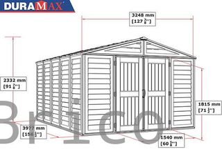Caseta PVC Woodbridge Plus 405x324x233 cm - Duramax