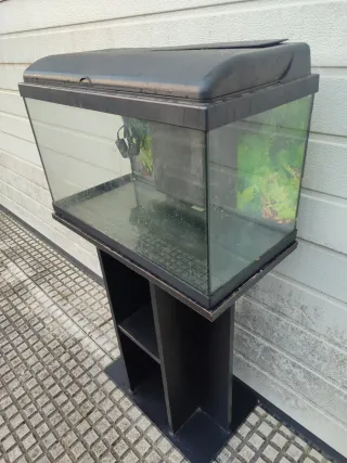 Dos acuarios y mueble