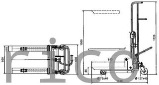 Apilador Manual 400 Kg - 1500 mm - 10562