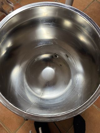 Olla industrial para fundir cera. 50L. Doble pared