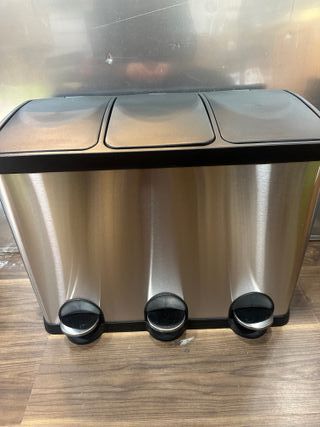 Amig - Cubo de Basura Triple con Pedales 45 litros