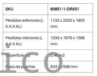 Caseta Metálica Eco Denia 113x202x180 cm - Duramax