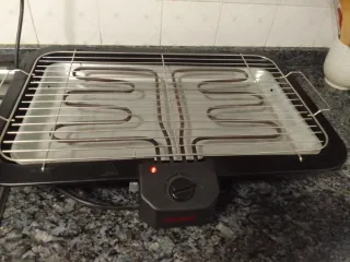 Plancha Eléctrica Parrilla Cromada