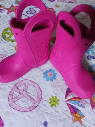 Stivali da acqua rosa Crocs taglia 33-34
