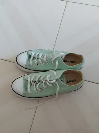 Converse Verdes Talla 39.5 Casi Nuevas