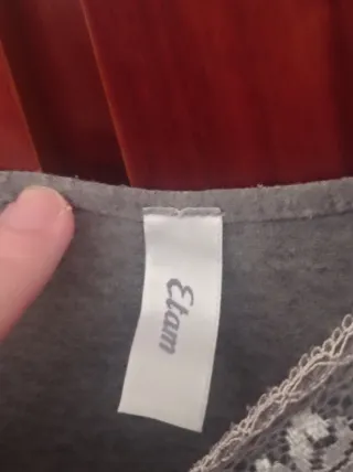 Camisón gris tirantes con encaje