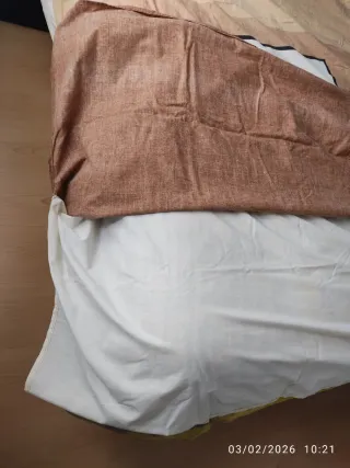 Sabana cubre funda nórdica beige y marrón 1'50