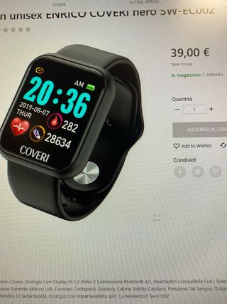 Smartwatch Enrico Coveri Nero
