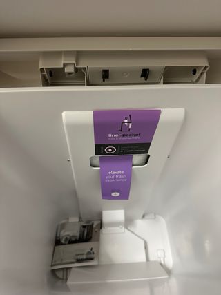 Cubo basura simplehuman 45L blanco/plata