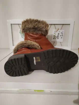 Botas Zendra Piel Marrón con pelo