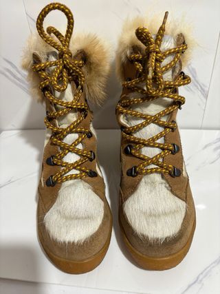 Stivaletti caldi pelliccia e lacci