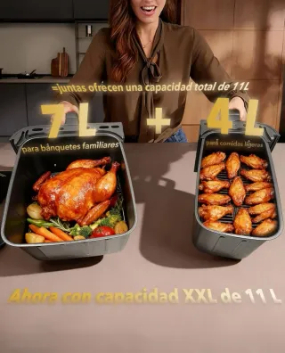 Freidora Doble Cesta 11L (4+7L)