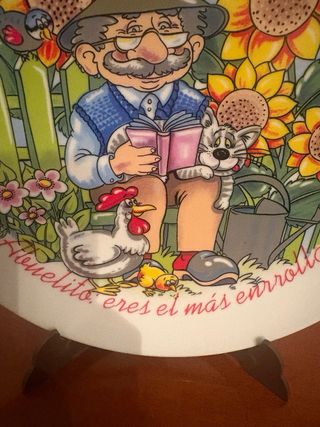 Plato decorativo con soporte