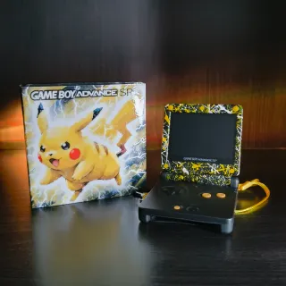 Nintendo Gameboy advance sp IPS V5 Pikachu USB C