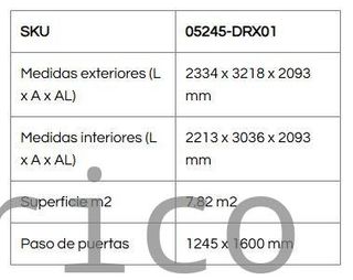 Caseta Metálica Top Hércules 233x321x209 cm - Duramax