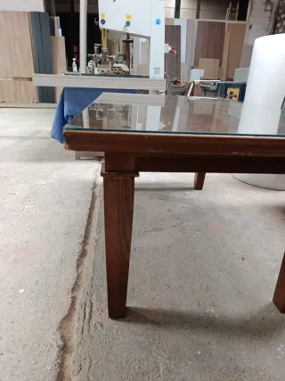 Mesa de centro madera y cristal