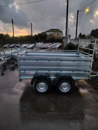 Remolque doble eje nuevo doble baldera y caballete