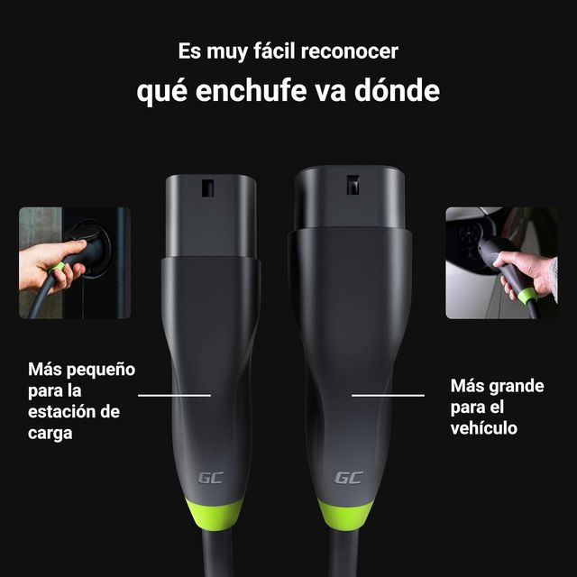 Cable de Carga Tipo 2 a Tipo 2 | 11 kW | 7 metros