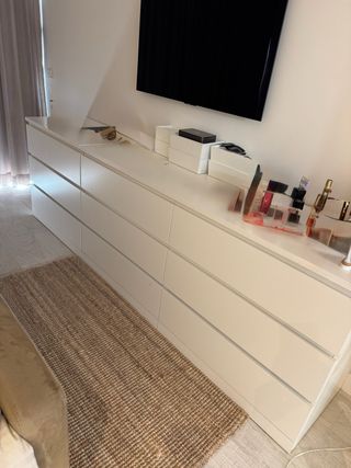 Cómoda de 6 cajones blanca