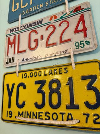 3 Targhe Metalliche USA Vintage