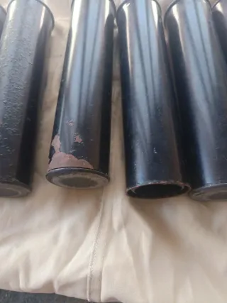 Conjunto de 6 patas metálicas para somier de cama.