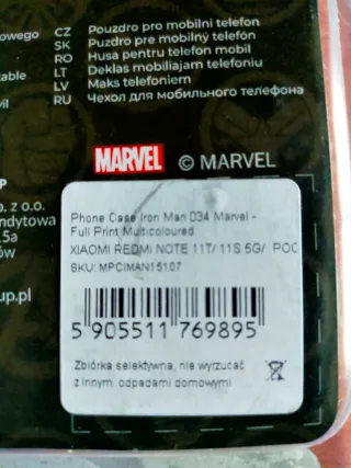 Funda móvil Marvel Iron Man XIAOMI REDMI NOTE 11T/