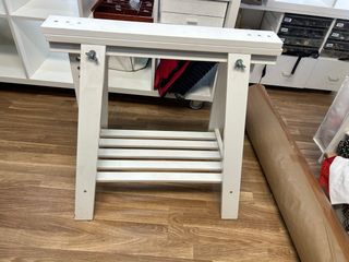 Caballetes de madera blanco (x2)