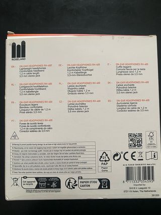 Cuffie Roseland RH-400 On-Ear Bianche
