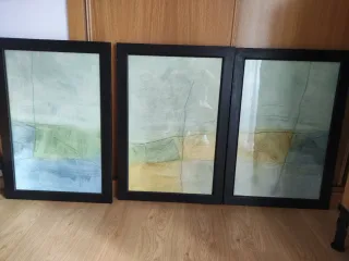 Trittico di quadri moderni