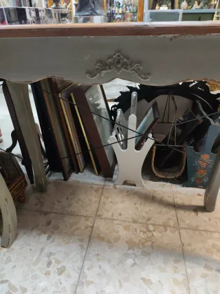 Mesa de entrada madera y metal