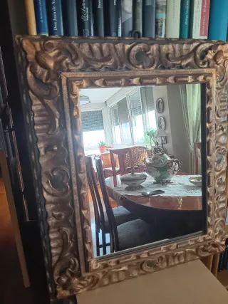 Espejo Antiguo Dorado