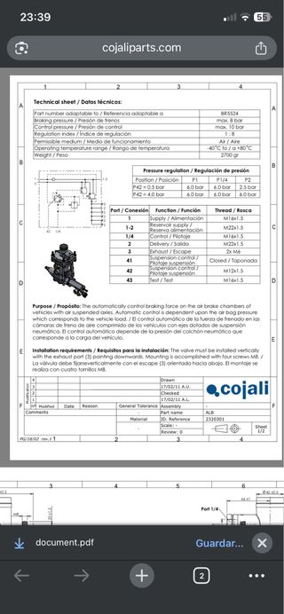 Válvula compensadora de frenada
