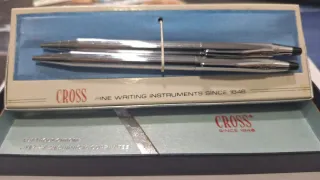 Juego 2 bolígrafos Cross plateados