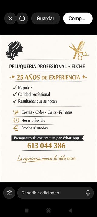 Soy peluquera profesional