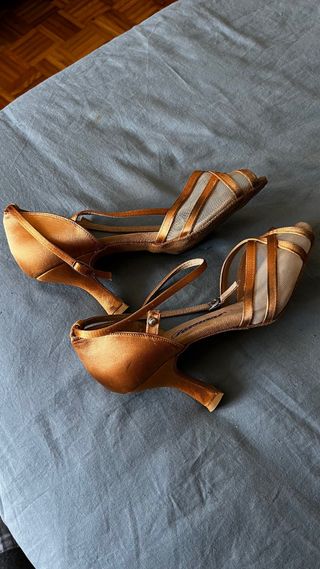 Zapatos de baile Diamant Beige/Oro