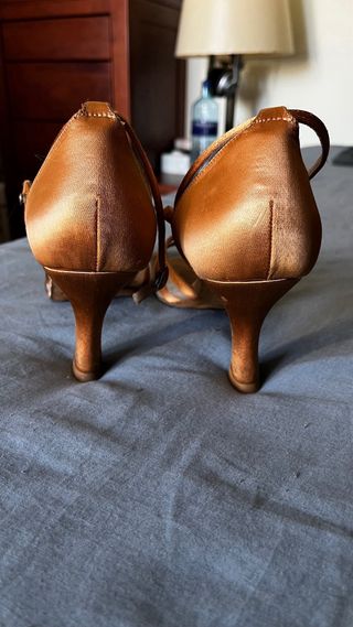 Zapatos de baile Diamant Beige/Oro