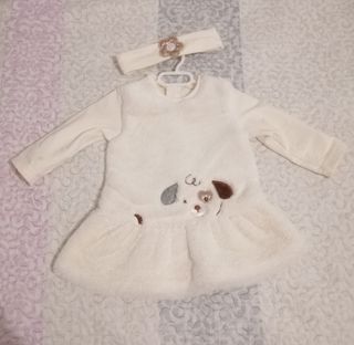 Vestido blanco bebé Mayoral 6-9 meses