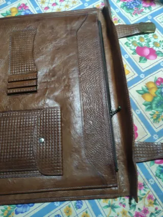 BELTRAMI Porta blocco e documenti in pelle marrone