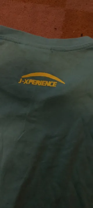 T-shirt azzurra con stampa fenicottero cartoon OMG