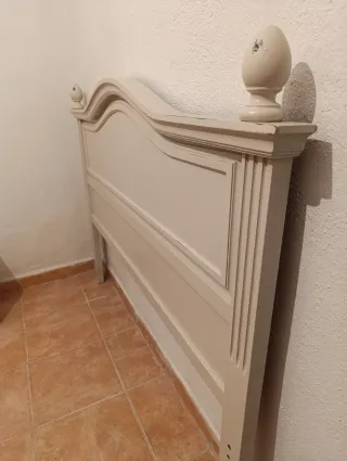 Cabecero cama 135 cm madera beige