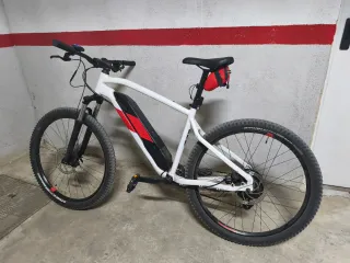 Bicicleta eléctrica Rockrider E-ST 100 Blanca