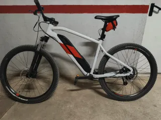 Bicicleta eléctrica Rockrider E-ST 100 Blanca